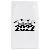 Abschluss Dental School Grad 2022 (schwarz) Kleine Geschenktüte (Rückseite)