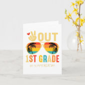 Abschluss der 1. Klasse am letzten Schultag Karte (Gelbe Blume)