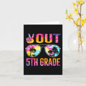 Abschluss der 5. Klasse der Gefärbte Krawatte am l Karte (Gelbe Blume)