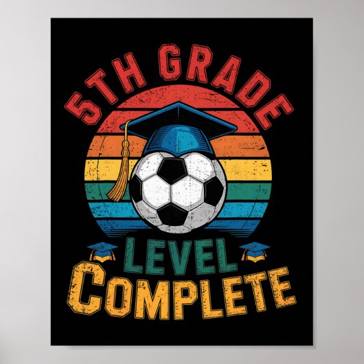 Abschluss der 5. Klasse Fußball Junge Mädchen letz Poster (Vorne)