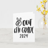 Abschluss der 6. Klasse Gefärbte Krawatte am letzt Karte (Gelbe Blume)