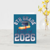 Abschluss der 8. Klasse 2026 Karte (Gelbe Blume)