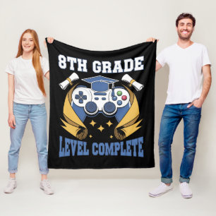 Abschluss der 8. Klasse Gaming Gamer Abschluss Fleecedecke
