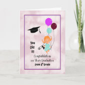 Abschluss der achten Klasse für weibliches Kind Karte (Vorderseite)