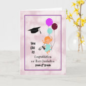 Abschluss der achten Klasse für weibliches Kind Karte (Gelbe Blume)