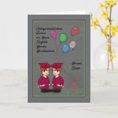 Abschluss der achten Klasse für Zweierkarte Karte (Gelbe Blume)