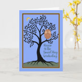 Abschluss der achten Klasse mit Schale Karte (Gelbe Blume)