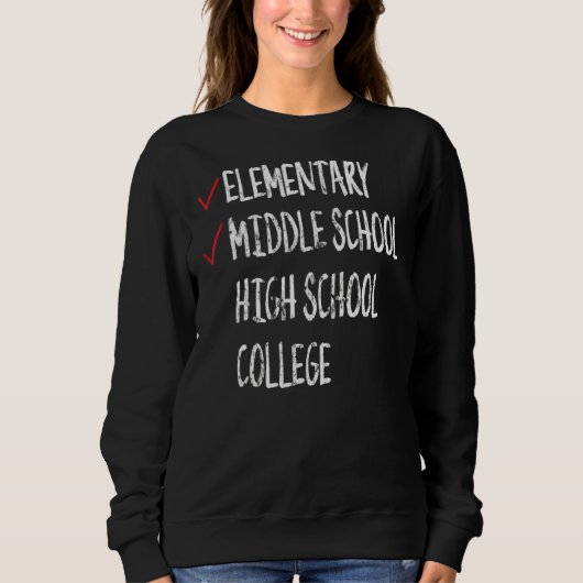 Abschluss der achten Klasse Mittelschule Abschluss Sweatshirt (Vorderseite)