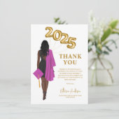 Abschluss der American Woman Class 2024 Dankeskarte (Stehend Vorderseite)