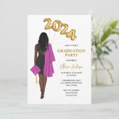 Abschluss der American Woman Class 2024 Einladung (Stehend Vorderseite)