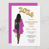 Abschluss der American Woman Class 2024 Einladung (Vorne/Hinten)