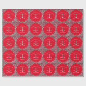 Abschluss der Anwaltsschule Silver Red Geschenkpapier (Flach)