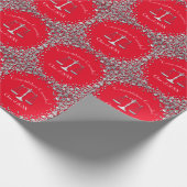 Abschluss der Anwaltsschule Silver Red Geschenkpapier (Ecke)