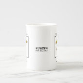 Abschluss der Arbeitstherapie Antik Gold Look Porzellantasse (Vorderseite)