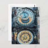 Abschluss der Astronomischen Uhr in Prag Postkarte (Vorne/Hinten)