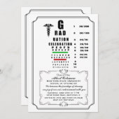 Abschluss der Augendiagramme Einladung (Vorne/Hinten)