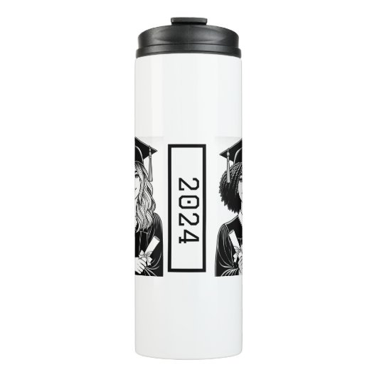 Abschluss der besten Freunde 2024 Thermosbecher (Vorderseite)