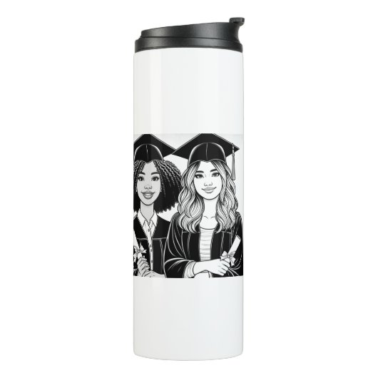 Abschluss der besten Freunde 2024 Thermosbecher (Nach links gedreht)