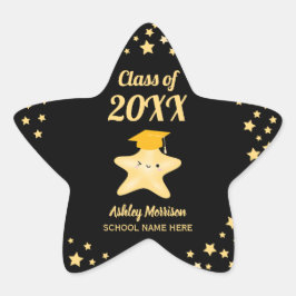 Abschluss der Black and Gold Stars 2023 Stern-Aufkleber