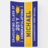 Abschluss der Blauen und Gelben Schule Banner (Vertikal)