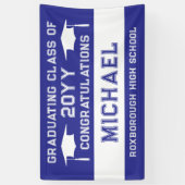 Abschluss der Blauen und Weißen Schule Banner (Vertikal)