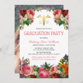 Abschluss der Blumenärztlichen Krankenpflege Einladung (Vorne/Hinten)