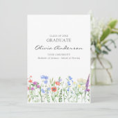 Abschluss der Blumenkrankheit Einladung (Stehend Vorderseite)