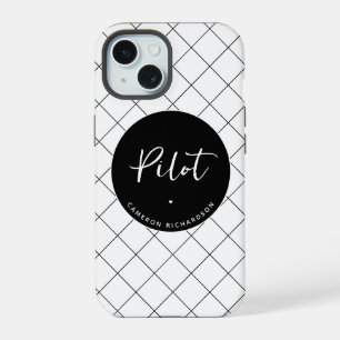 Abschluss der Custom Pilot Aviation School Elegant iPhone 15 Hülle