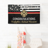 Abschluss der Feuerwehr-Akademie Rote Linie Banner (Insitu)