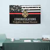 Abschluss der Feuerwehr-Akademie Rote Linie Banner (Messeveranstaltung)