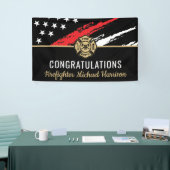 Abschluss der Feuerwehr-Akademie Rote Linie Banner (Messeveranstaltung)