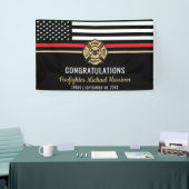 Abschluss der Feuerwehr-Akademie Rote Linie Banner (Messeveranstaltung)