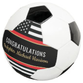 Abschluss der Feuerwehr-Akademie Rote Linie Fußball (Dreiviertel)