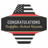 Abschluss der Feuerwehr-Akademie Rote Linie Fußball (Flach)