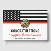 Abschluss der Feuerwehr-Akademie Rote Linie Gästebuch (Vorderseite)