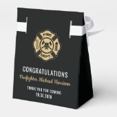 Abschluss der Feuerwehr-Akademie Rote Linie Geschenkschachtel (Rückseite)