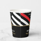 Abschluss der Feuerwehr-Akademie Rote Linie Pappbecher (Rechts)