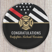 Abschluss der Feuerwehr-Akademie Rote Linie Pappteller