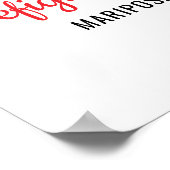 Abschluss der Feuerwehr-Akademie Rote Linie Poster (Ecke)