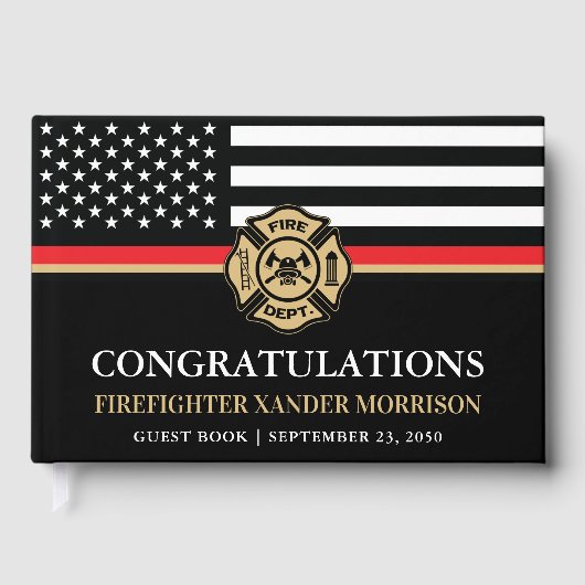 Abschluss der Feuerwehrakademie der Roten Linie Gästebuch (Vorderseite)