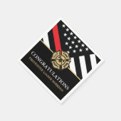 Abschluss der Feuerwehrakademie der Roten Linie Serviette (Ecke)