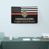 Abschluss der Feuerwehrakademie Thin Red Line Banner (Messe)