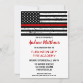 Abschluss der Feuerwehrakademie Thin Red Line Einladung (Vorderseite)