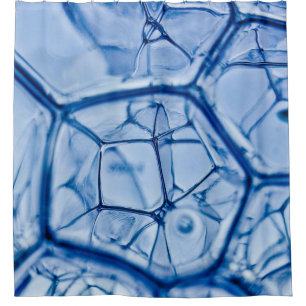 Abschluss der Fotografie von Wasserblasen Duschvorhang