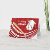 Abschluss der fünften Klasse Baseball Bat und Hat  Karte (Vorderseite)