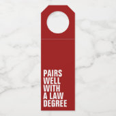 Abschluss der Funny Law School Flaschenanhänger (Vorderseite)