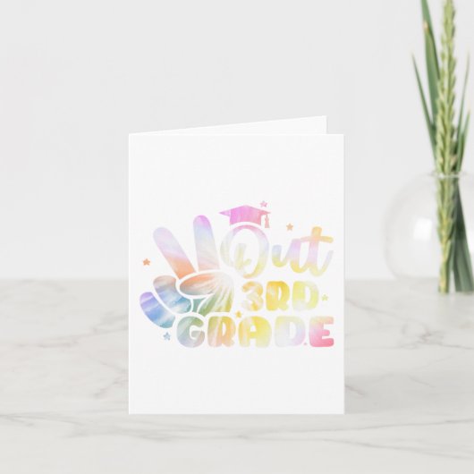 Abschluss der Gefärbte Krawatte am letzten Schulta Karte (Vorderseite)