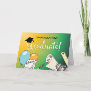 Abschluss der Grundschule, Balloons Karte