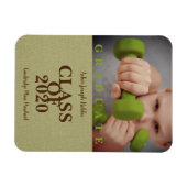 Abschluss der Grundschule Modernes Foto Textile Magnet (Horizontal)