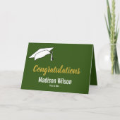 Abschluss der Grünen und Weißen Glückwünsche Karte (Vorderseite)